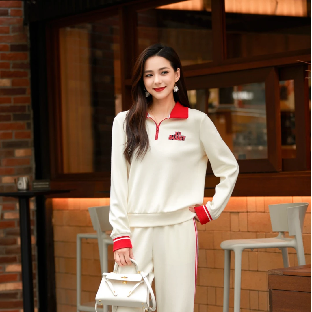 十二篮专选25新款活力撞色半开襟休闲polo衫女7C65170360