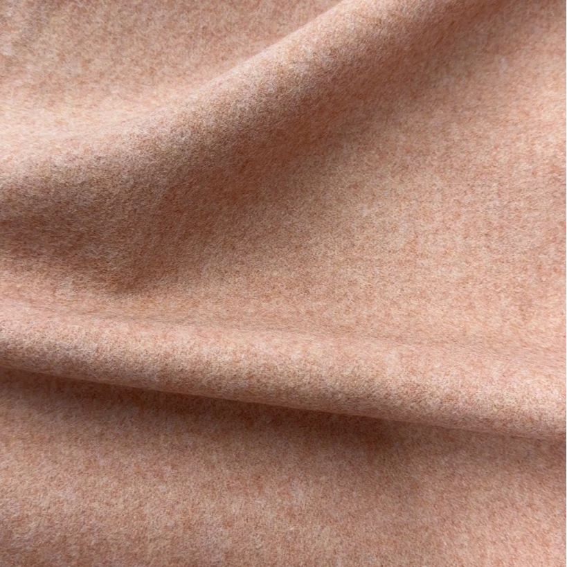 JIL 80羊毛20时装面料粉色衬衫连衣裙布 宽140CM 意大利进口