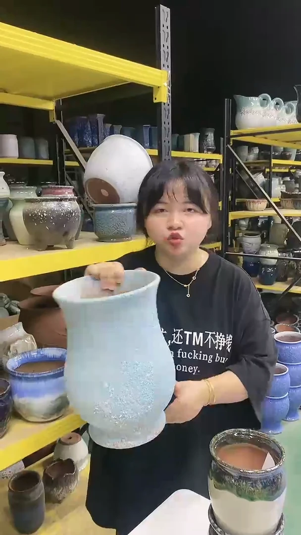 宜兴紫砂粗陶花盆