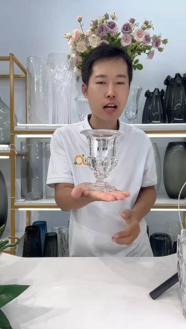 罗马风灯小号透明玻璃花瓶