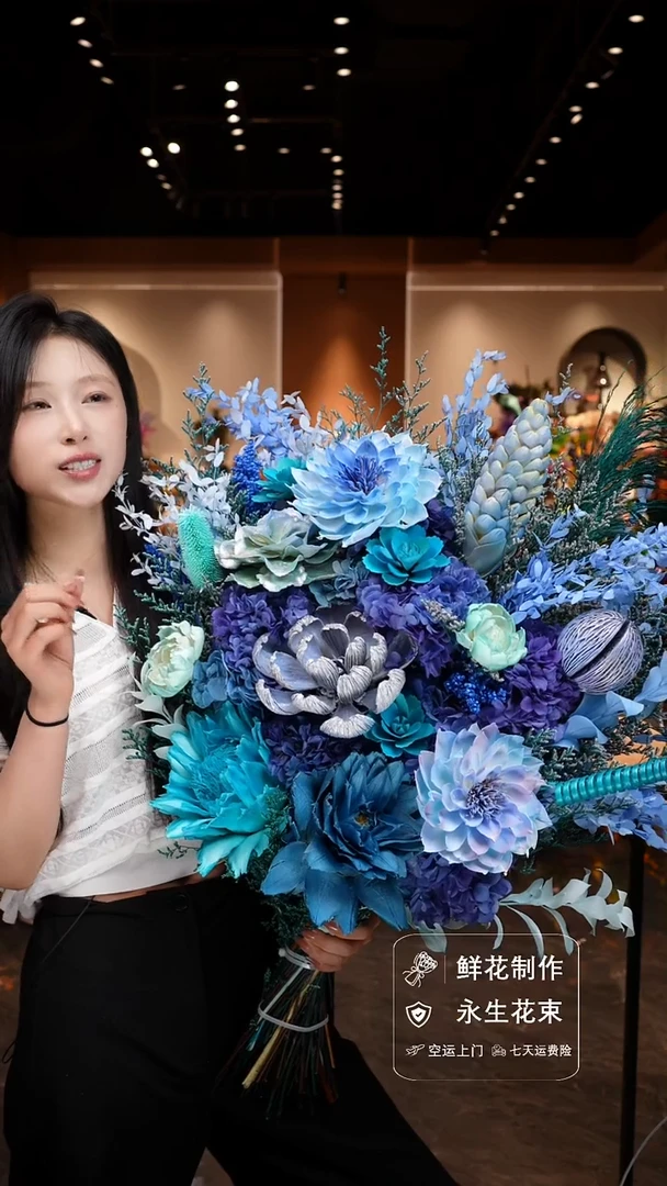 琉璃手工艺品手工花器花束空运包邮送货上门-以图片为准