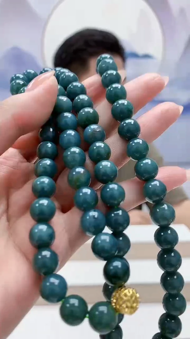 未镶嵌定制翡翠4917MM-毛货珠链43