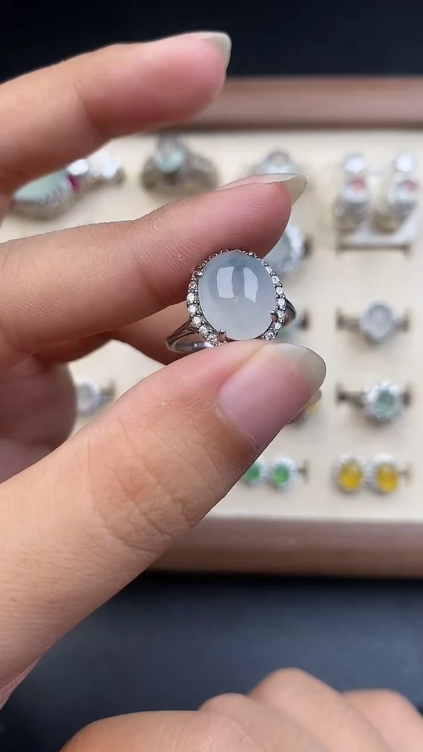 银S925镶嵌定制翡翠634634636