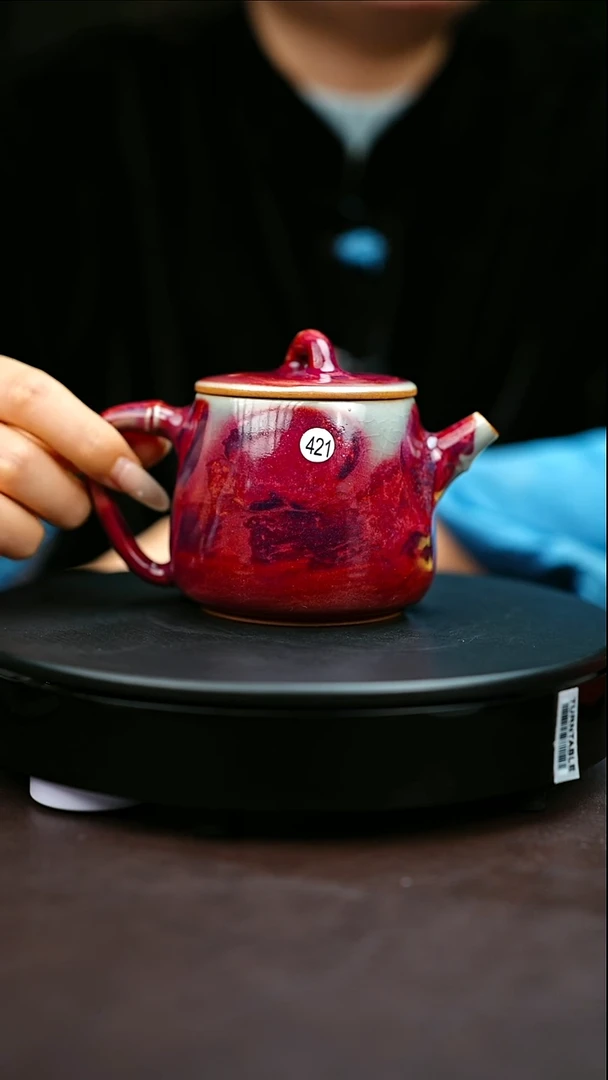 421#原矿钧瓷炉钧釉石瓢壶