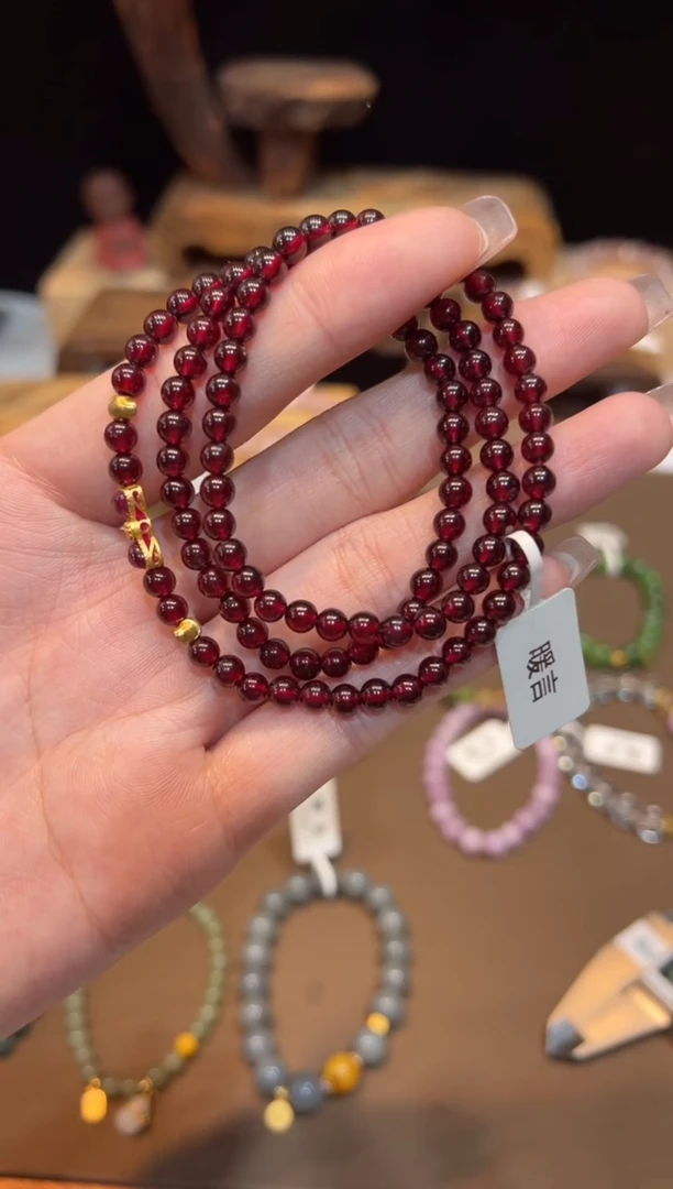 【闪购商品】石榴石手链未镶嵌手饰@@