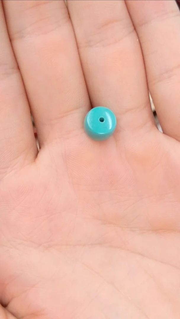 手串星月菩提天空蓝瓷釉9.7*6.7mm