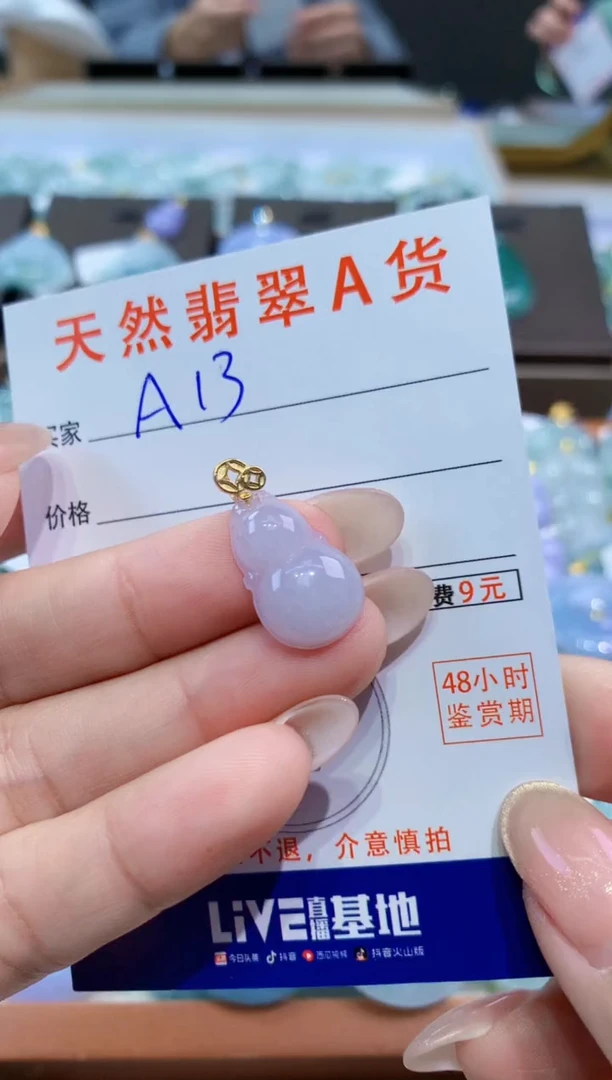 颈饰未镶嵌翡翠天然缅甸翡翠A货挂件