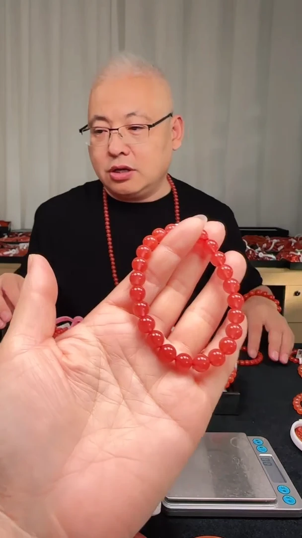 未镶嵌多样性发一件南红玛瑙9mm保山圆珠单圈 冰红