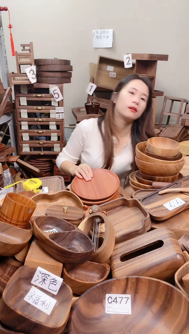 木  乌檀木圆盘20*2cm  整木