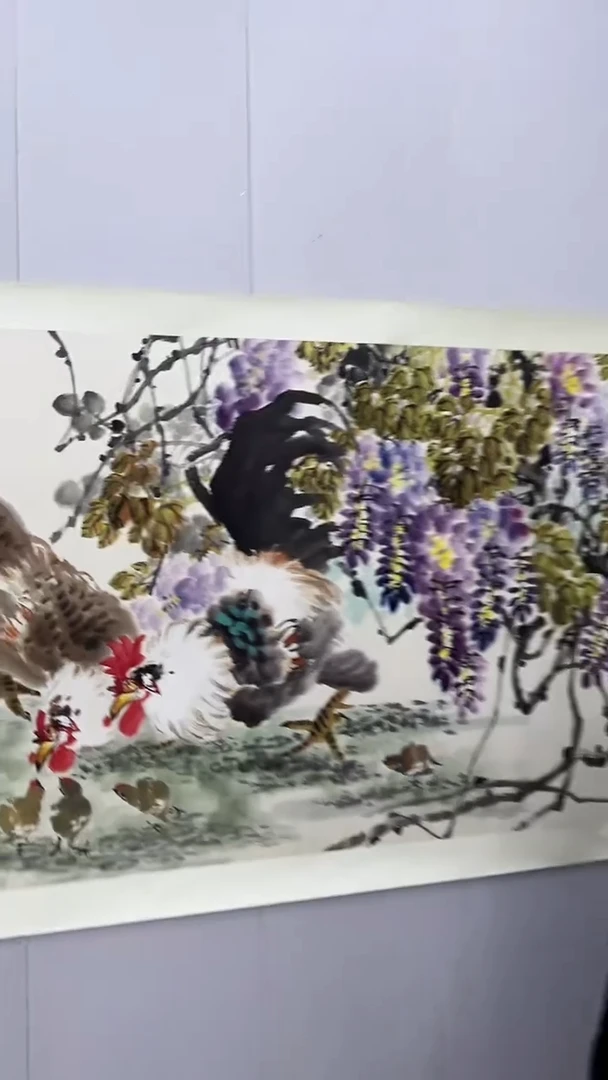 国画吴丽珠-16平尺-花鸟-带书