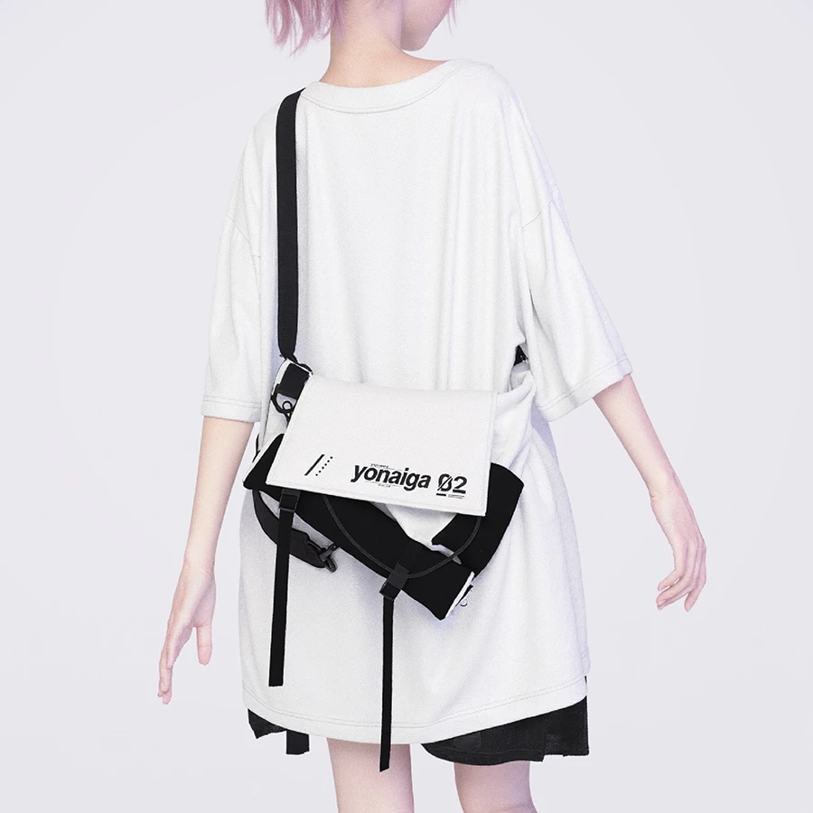 友奈加 原创设计ins大容量潮酷撞色尼龙男个性卷包单肩斜挎包女