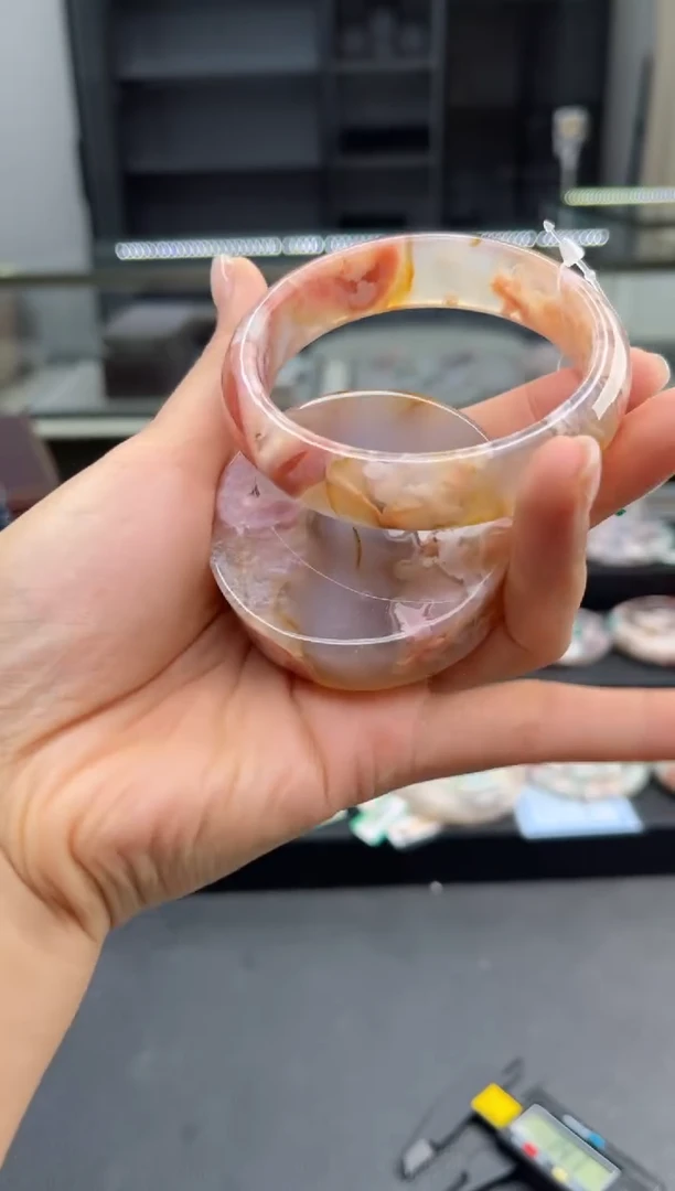 石英质玉手镯未镶嵌58圈口（赠送镯心）6572283