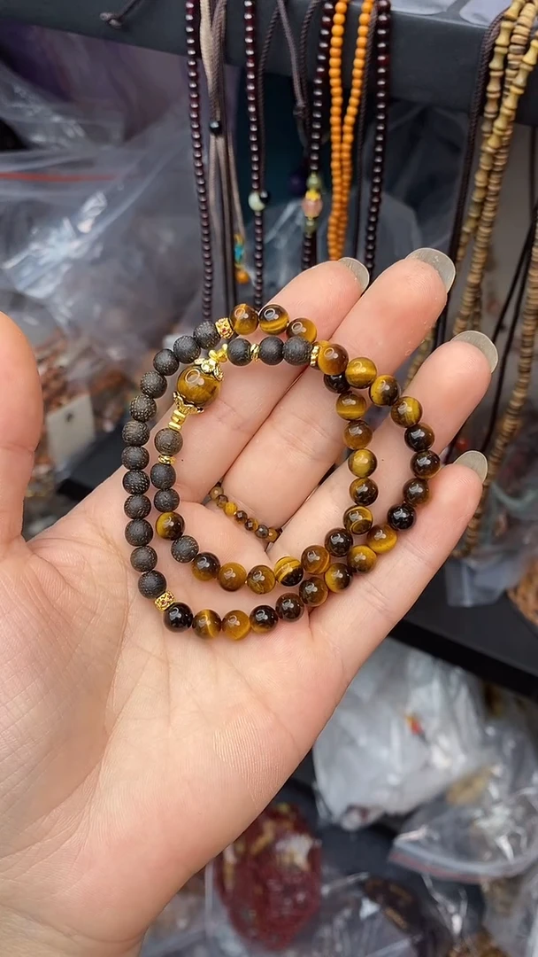 木变石手串未镶嵌虎眼石6mm双圈-沉