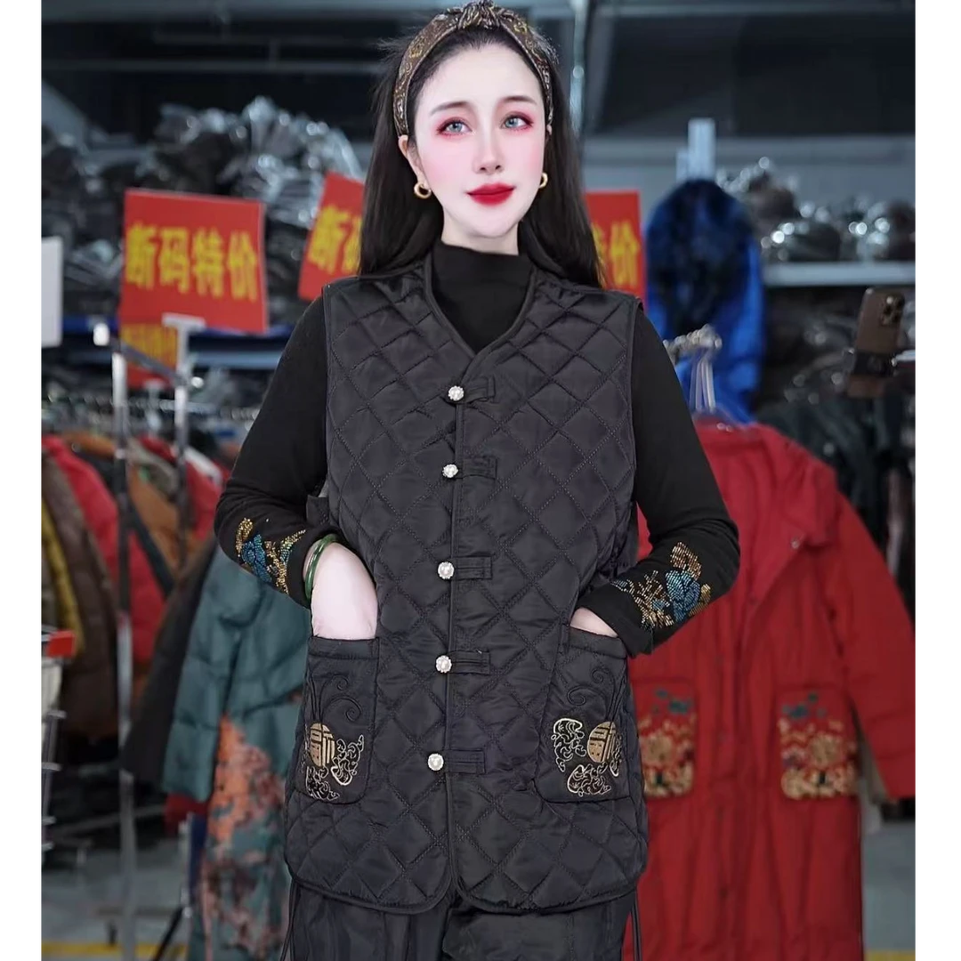 百搭时尚潮流休闲气质显瘦轻奢女款加绒马甲2362