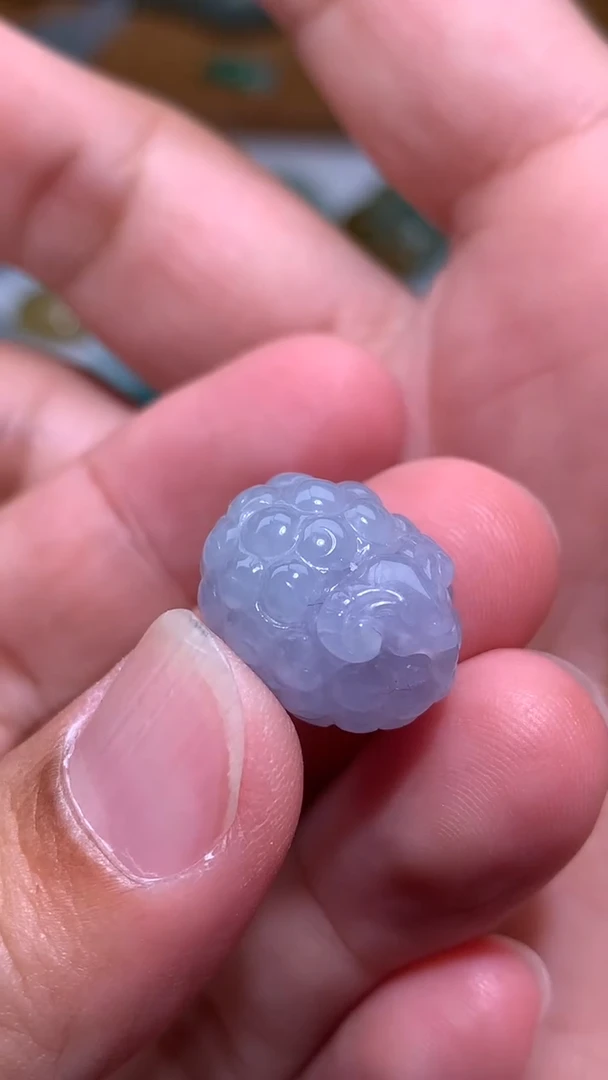 定制翡翠未镶嵌紫色羊520+52