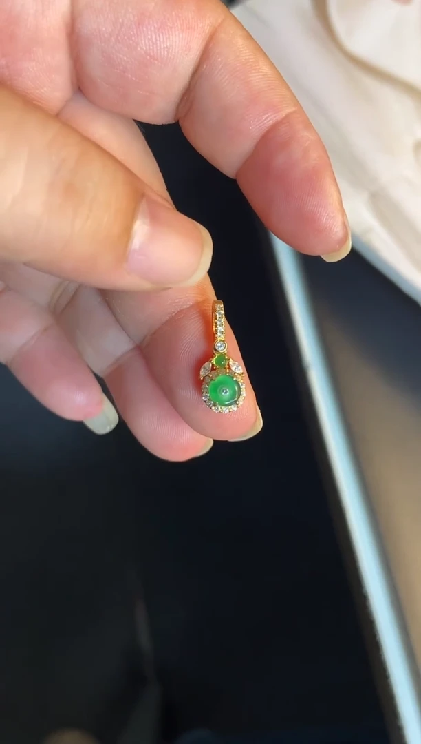 吊坠(不含链)银S925镶嵌翡翠1