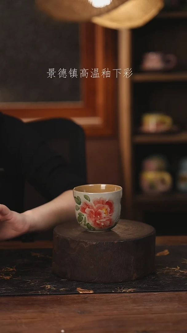 陶瓷景德镇高温釉下手绘陶瓷@L482@