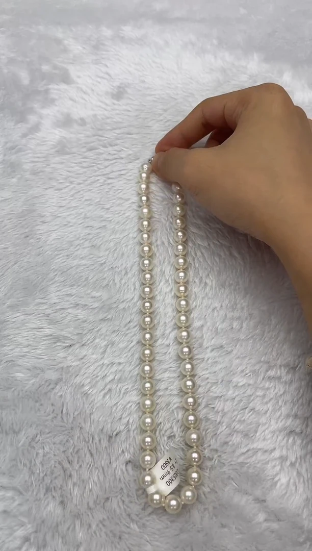 项链银S925镶嵌海水珍珠AK8.5-9mm