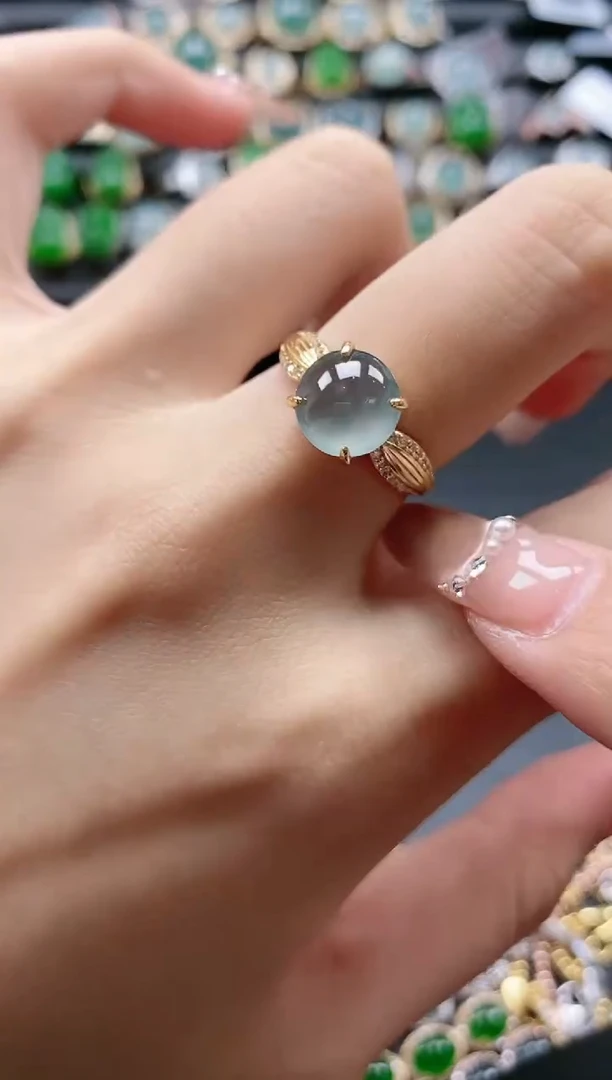 【闪购商品】翡翠戒指银S925镶嵌5151-15