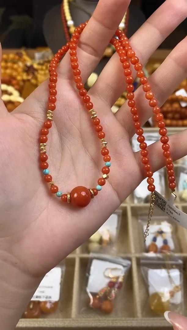 南红玛瑙未镶嵌颈饰QX0663QX0663