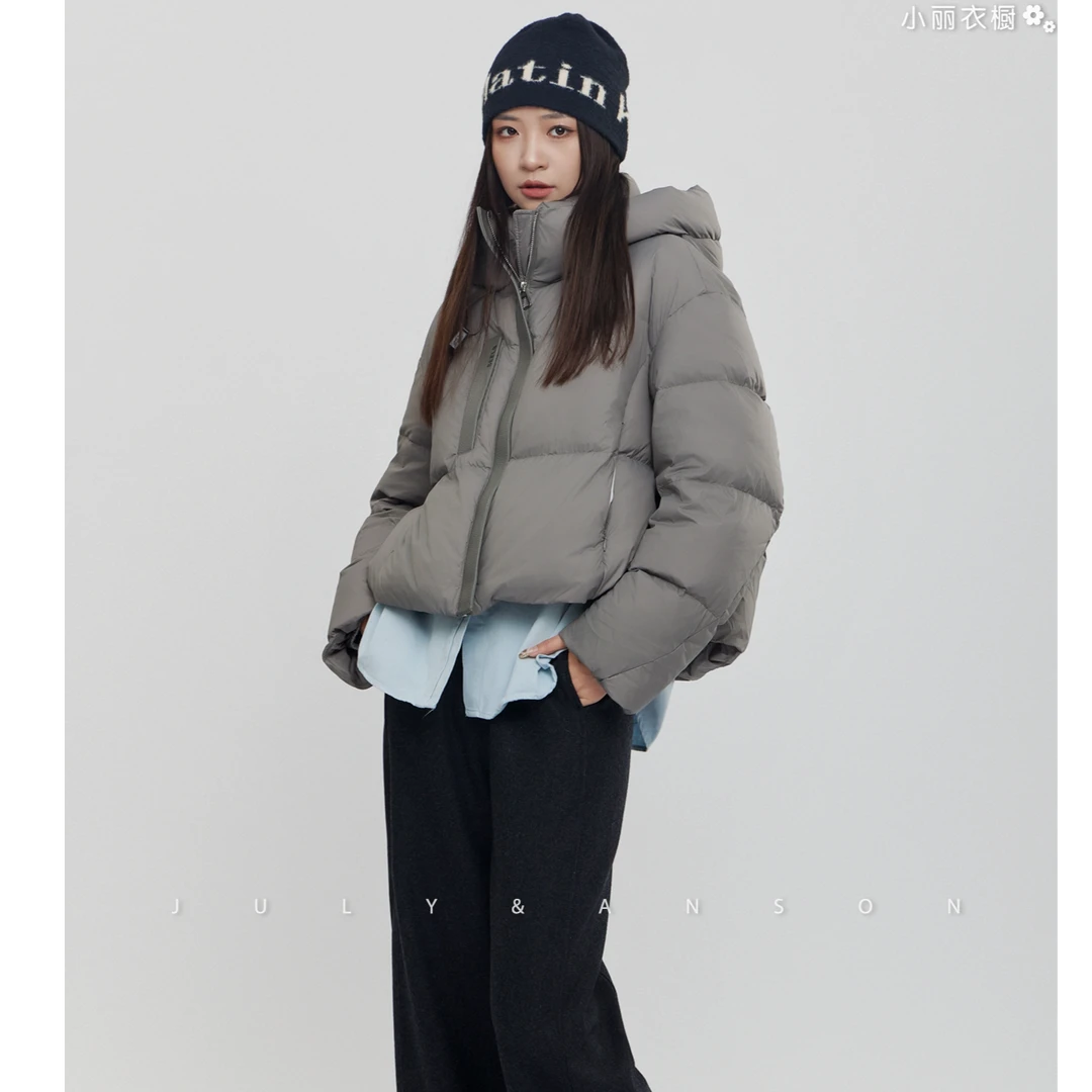 YR9111M连帽短款羽绒服