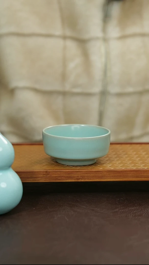 摆件瓷汝宋汝瓷原矿釉 福利马蹄杯