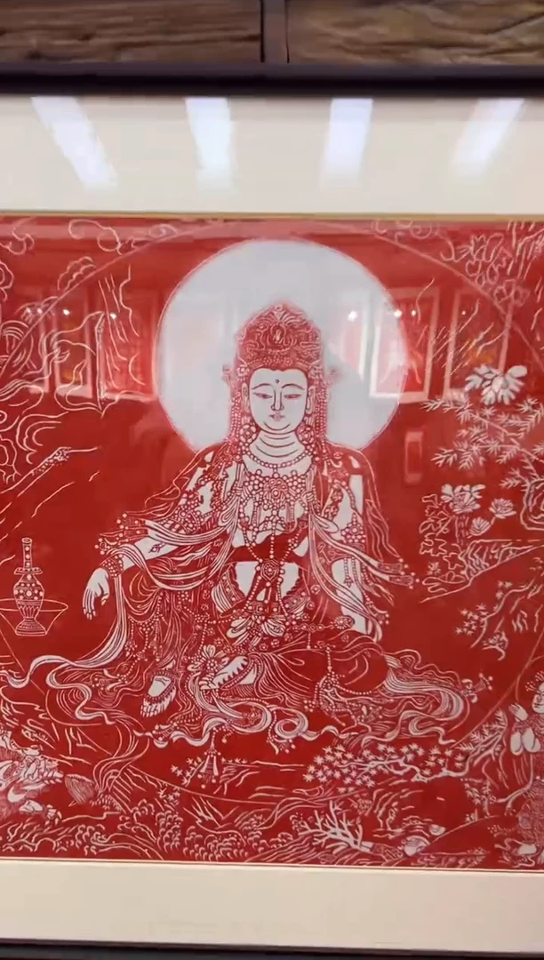 昌化石印石怀*水月观YIN带框