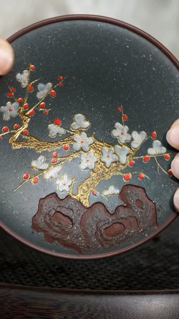 CZB-0006刻绘杯垫（单个）梅