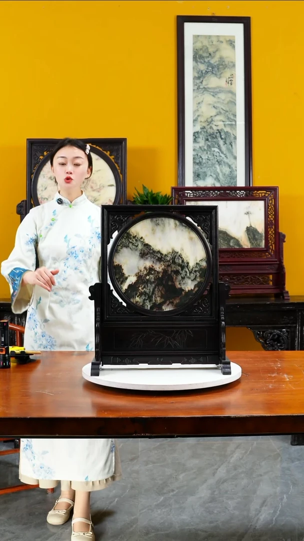 石材天然大理石画摆件