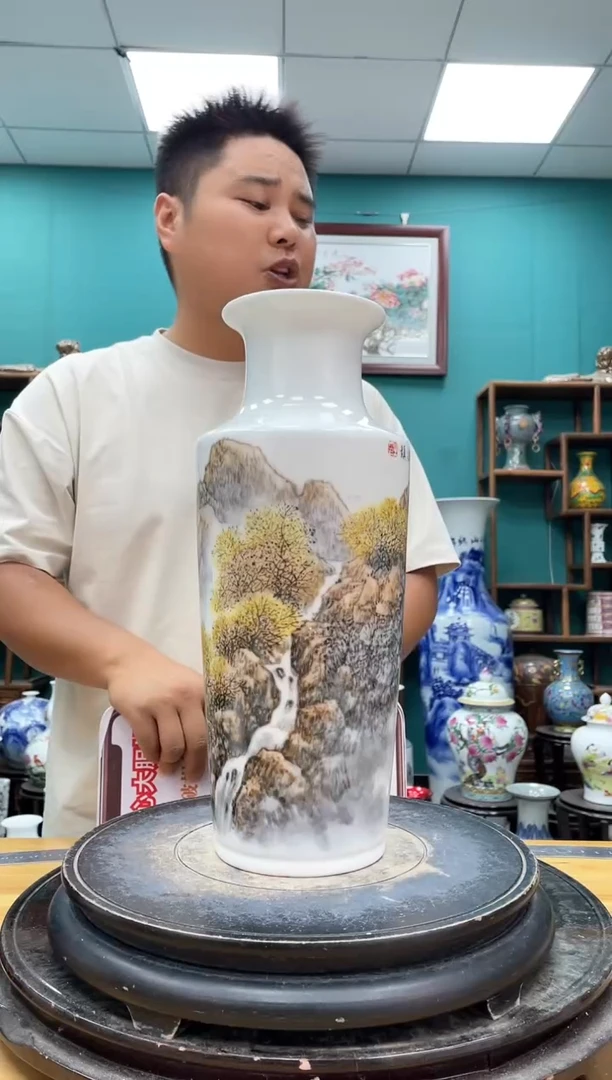 摆件303山水陶瓷摆件