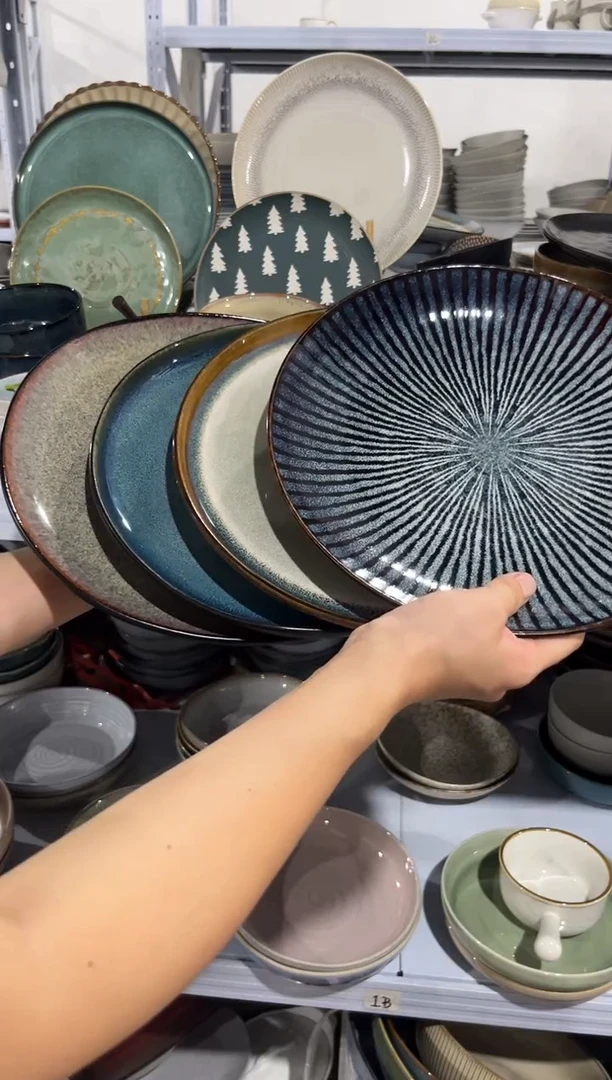 陶瓷外贸尾货瑕疵满20包邮X4 大盘组合