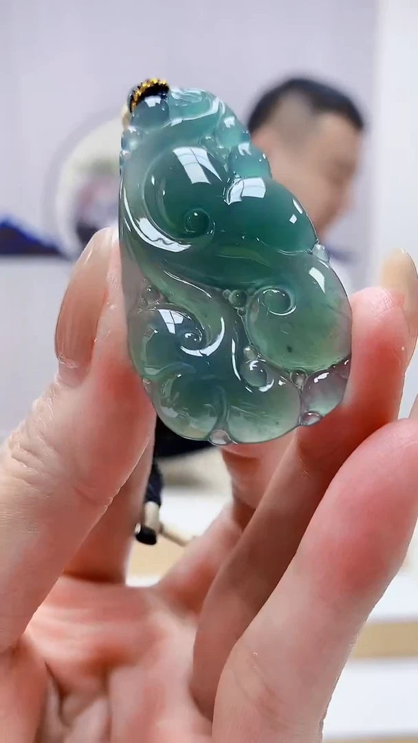 未镶嵌定制翡翠4898MM-毛货挂件91