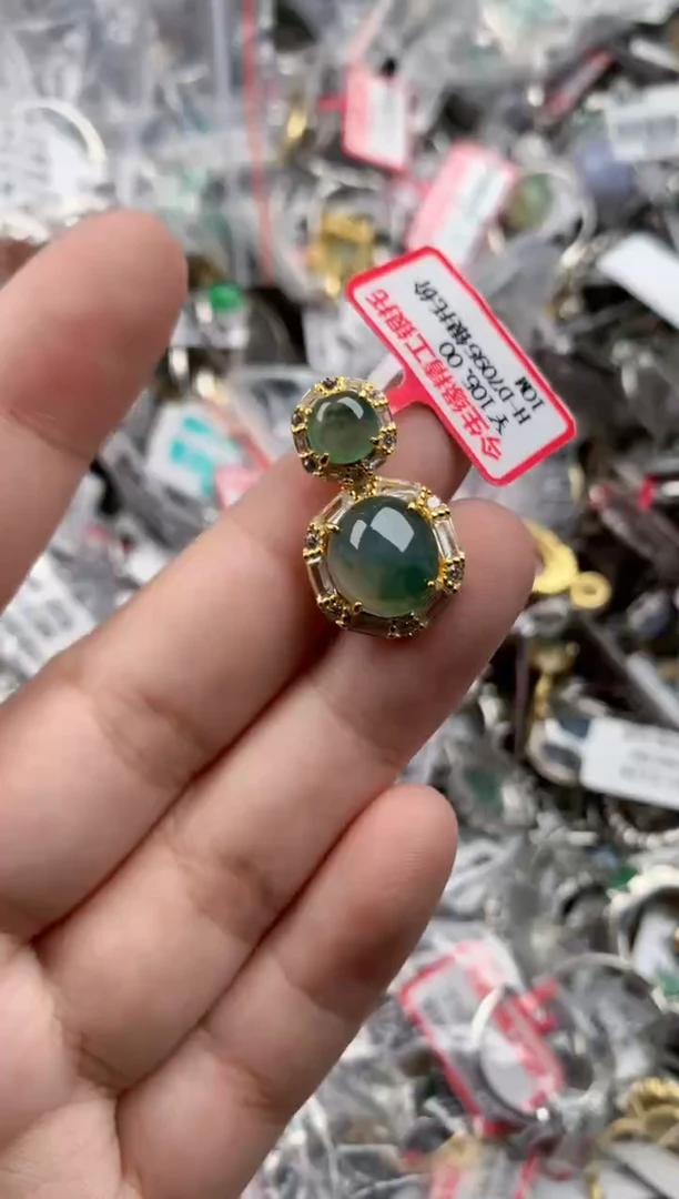 银S925镶嵌戒指翡翠3333-----8