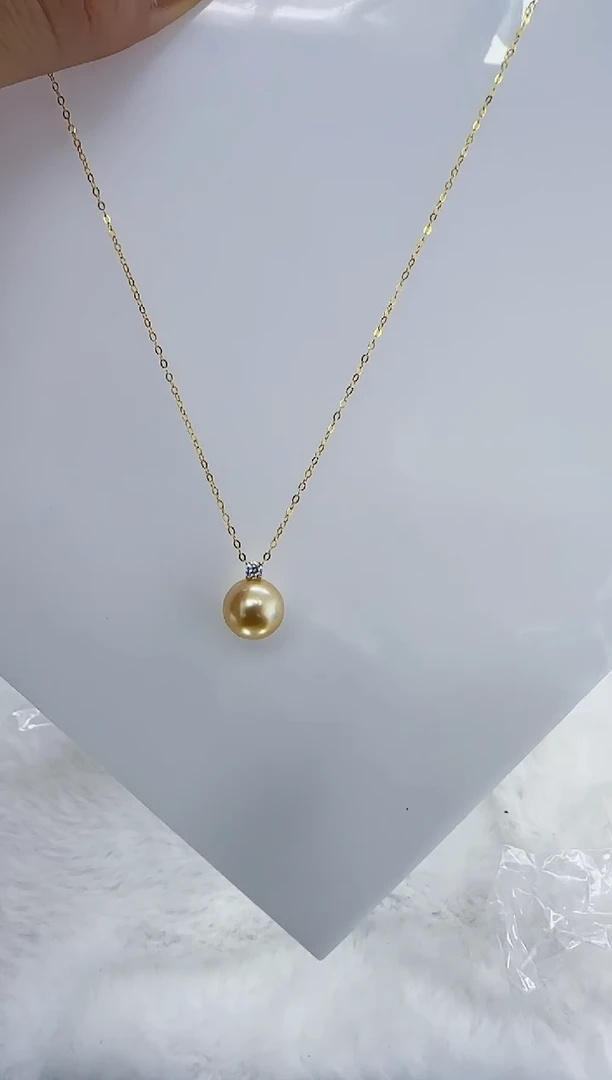 18K金镶嵌海水珍珠DA珍珠吊坠11  ss178