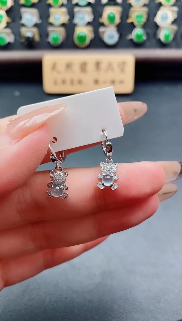 银S925镶嵌戒指翡翠1