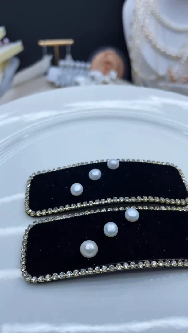 未镶嵌发夹淡水珍珠发夹多样性发其一