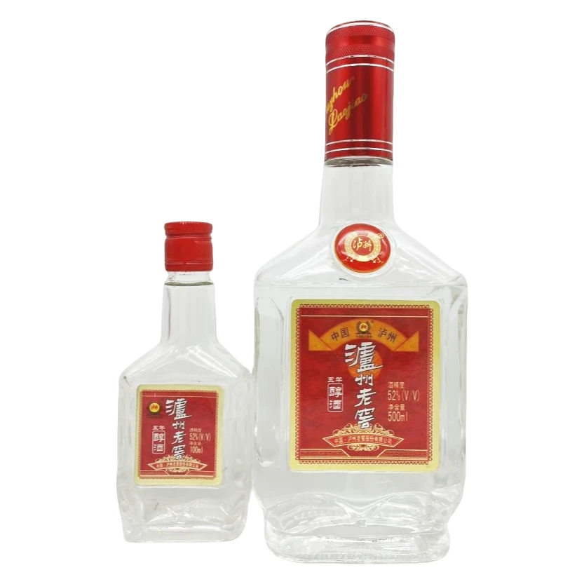 泸州老窖2001年泸州老窖五年醇酒500ml+100ml礼盒52度浓香型白酒