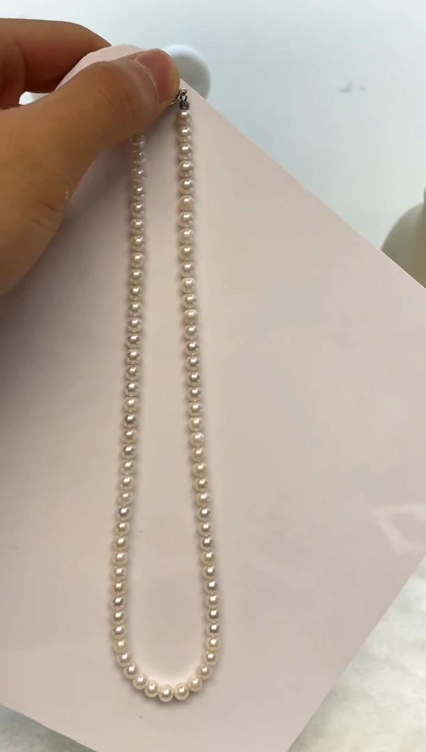 颈饰银S925镶嵌海水珍珠5-6