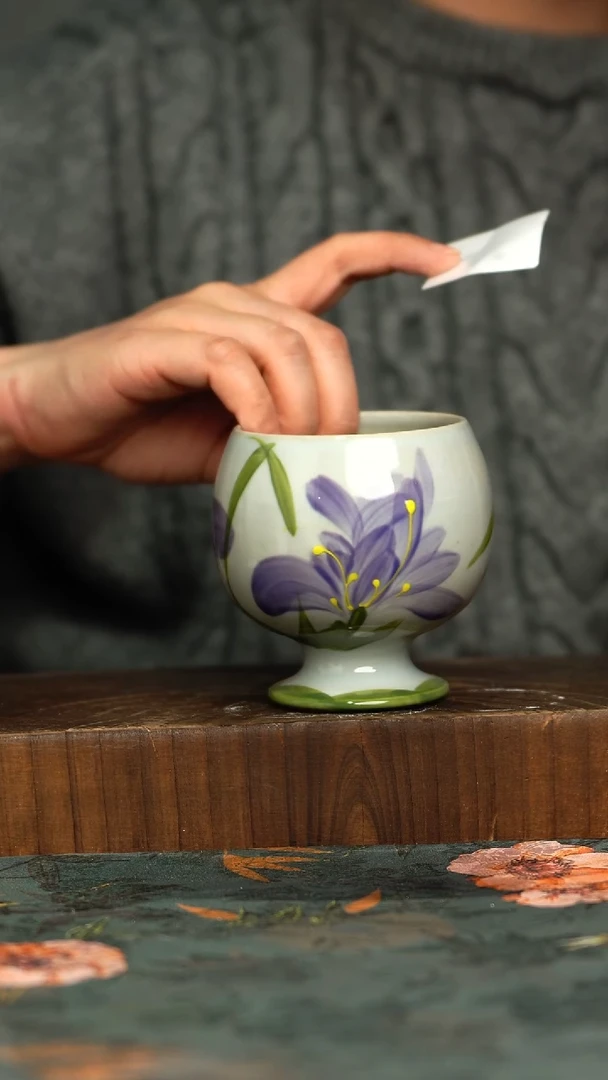 杯釉下彩手工手绘同款陶器