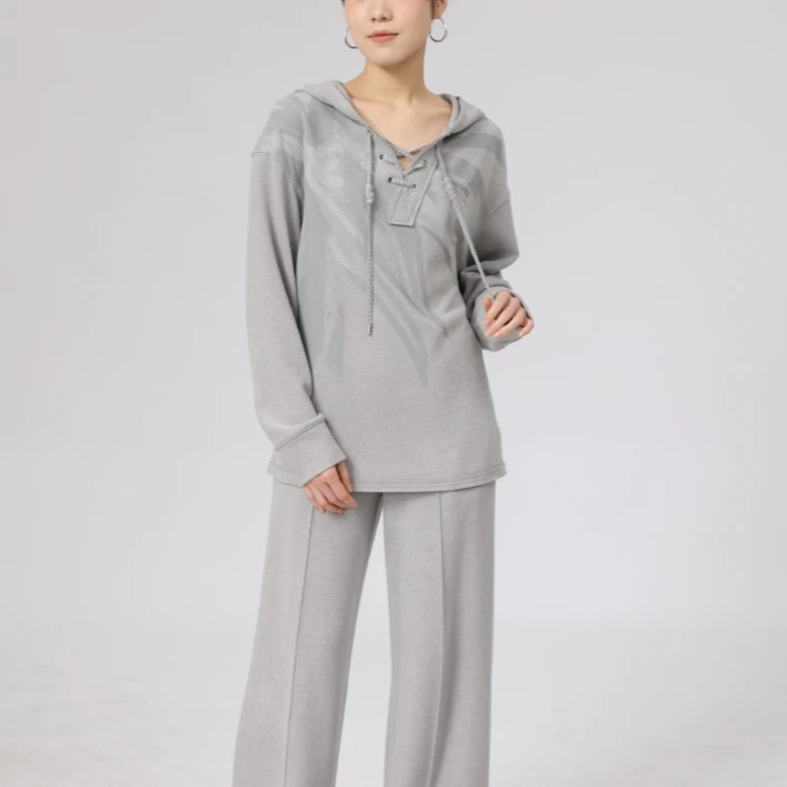 AMASS/阿玛施秋冬百搭运动卫衣时尚连帽宽松休闲外套女5301115