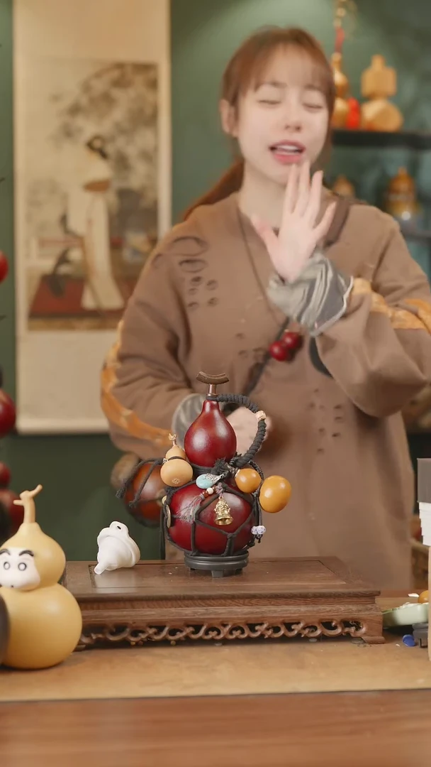 【闪购商品】156号精品天然大漆工艺防渗内胆酒葫芦~