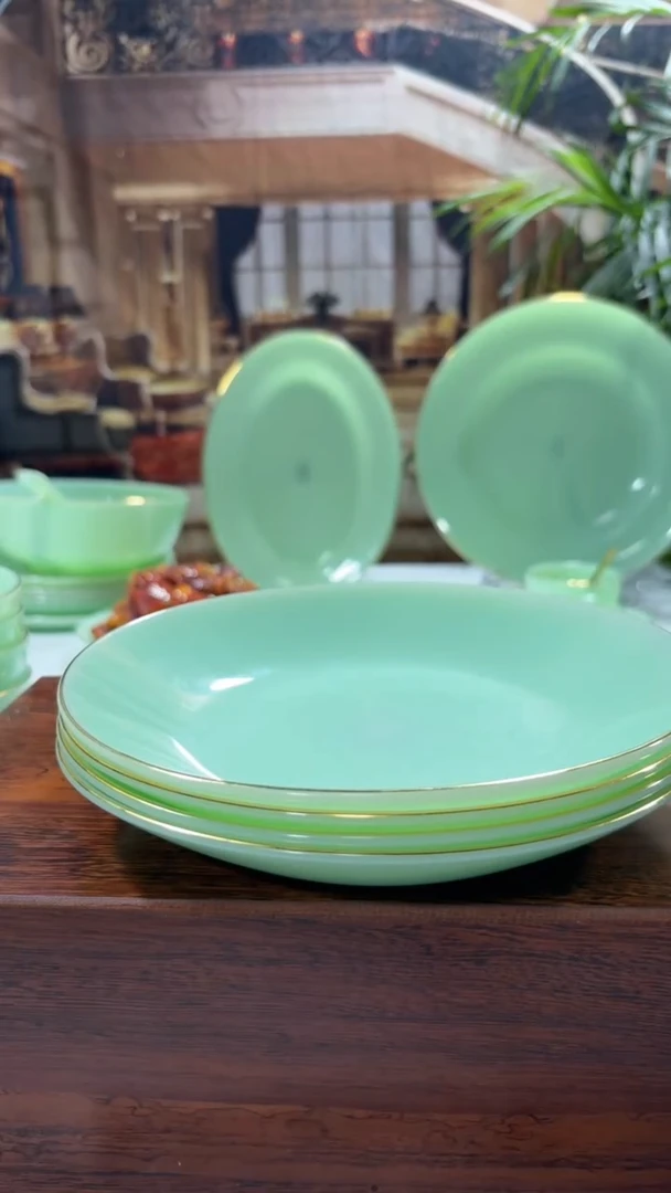 【闪购商品】...8英寸深盘4个  玉瓷【贝美】