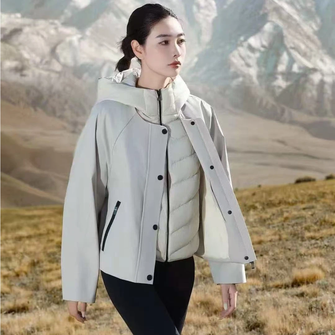 【商场品质】90鹅绒  “一衣多穿”连帽工装轻户外鹅绒外套 PS 8638