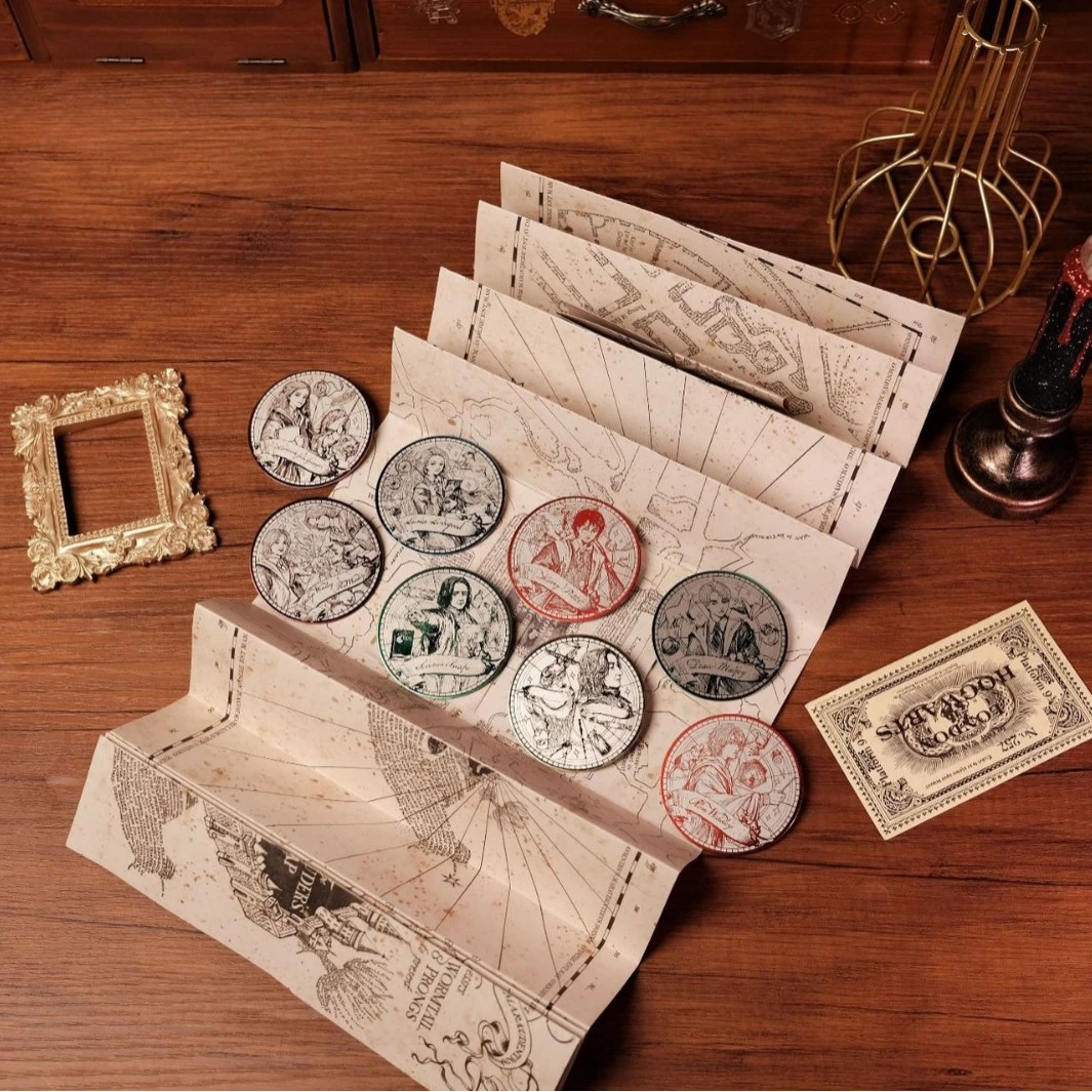 正版哈利波特系列不锈钢徽章盲盒