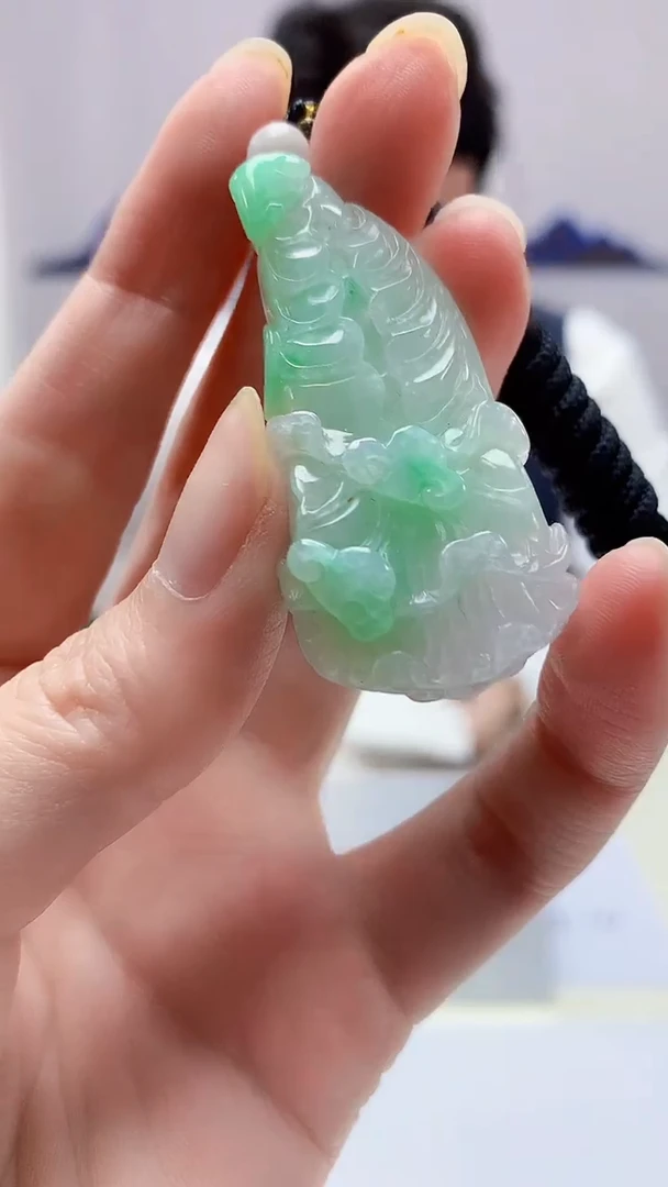 【闪购商品】定制翡翠未镶嵌4688zm-毛货挂件白菜71