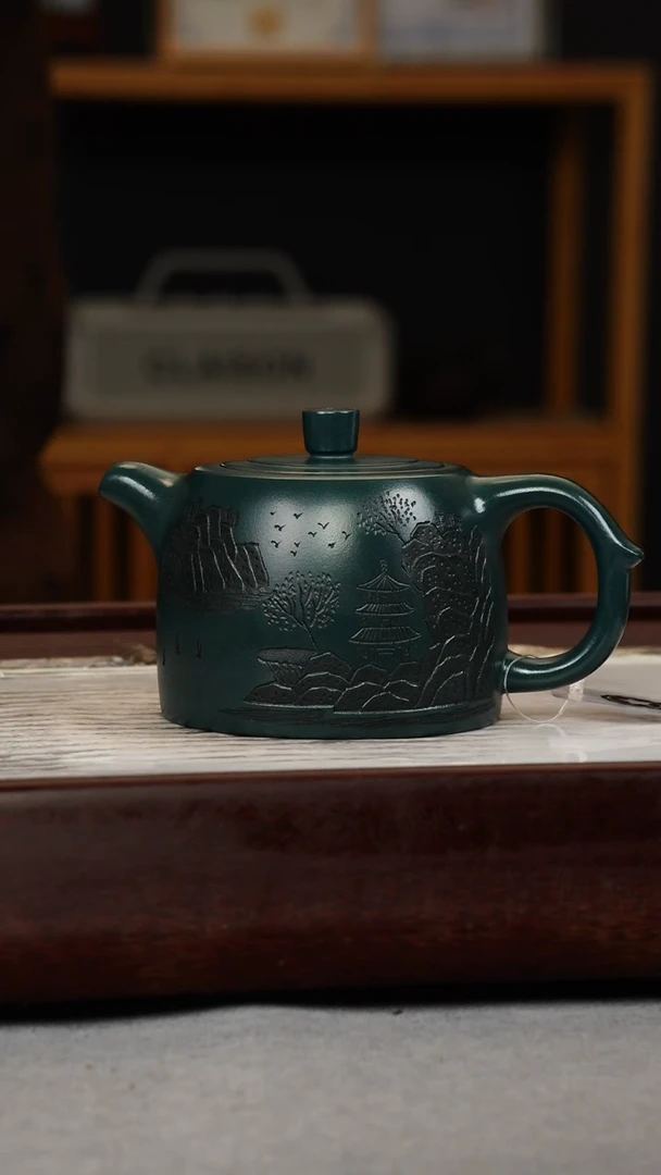 【闪购商品】紫砂茶壶九龄君子兰 井栏 观山