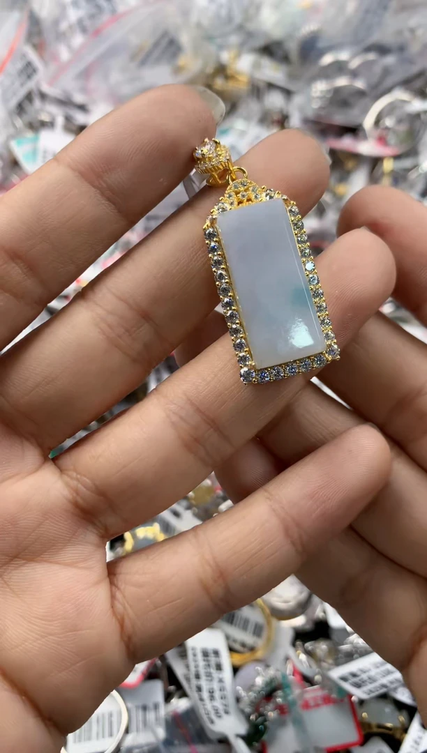 银S925镶嵌戒指翡翠181818----10
