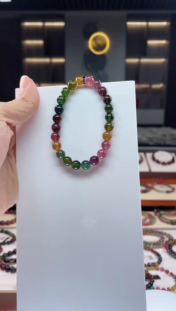 未镶嵌单圈手串碧玺（多样性发一条）Q