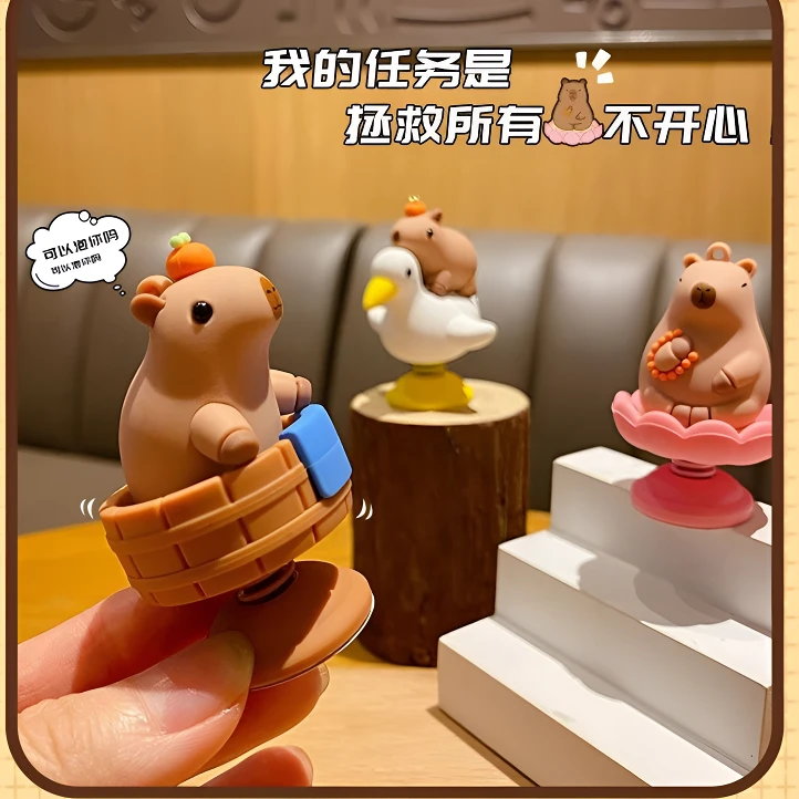 卡皮巴拉解压创意正版摇摇摆件桌面水豚可爱装饰治愈系网红动物