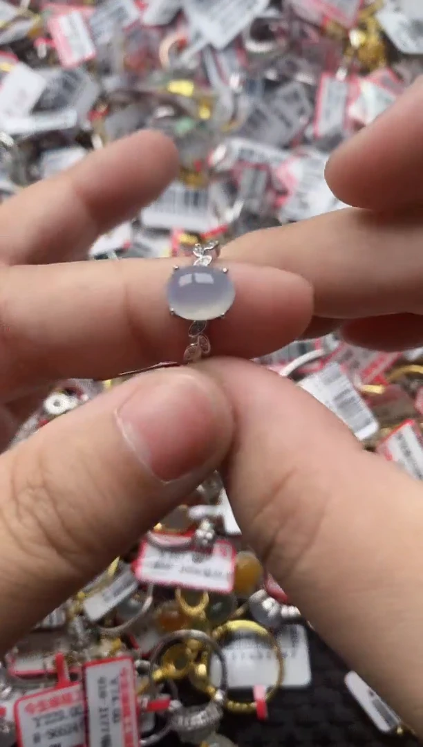 【闪购商品】翡翠戒指银S925镶嵌33333---7